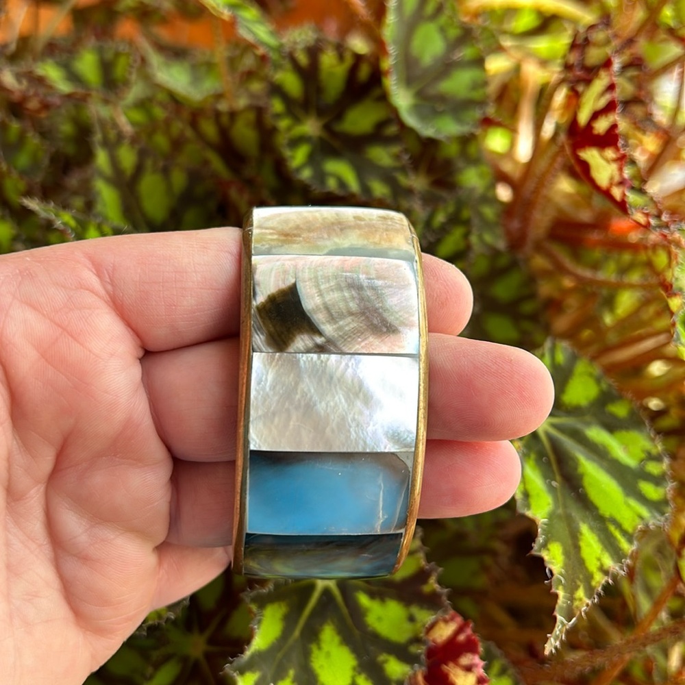 Mother of Pearl & Blue Inlay Women’s Bracelet